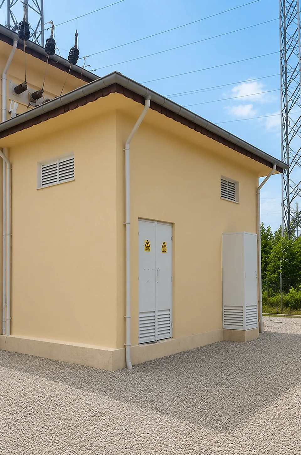 Trafo binasının boyama ve tadilat sonrası ön cephesi